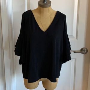 Express ruffle sleeve top